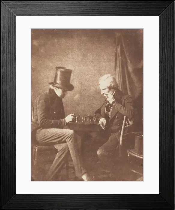 Framed Print : The Chess Players, ca. 1845. Creator: Likely by Antoine-Francois-Jean Claudet Framed Print : The Chess Players, ca. 1845. Creator: Likely by Antoine-Francois-Jean Claudet