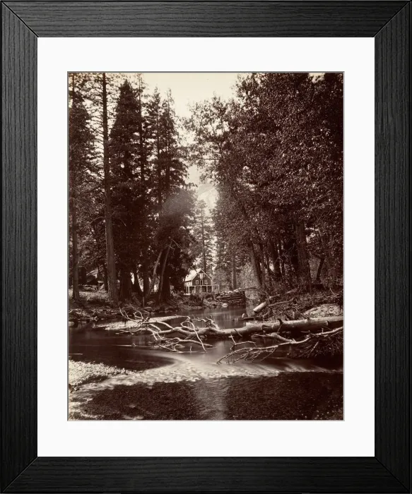 Framed Print : Hutchings Hotel, Yosemite, ca. 1872, printed ca. 1876. Creator: Carleton Emmons Watkins Framed Print : Hutchings Hotel, Yosemite, ca. 1872, printed ca. 1876. Creator: Carleton Emmons Watkins