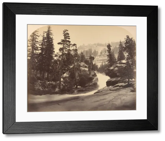 Framed Print : Cascade, Nevada Fall on Left, View above Vernal Fall, 1861 Framed Print : Cascade, Nevada Fall on Left, View above Vernal Fall, 1861