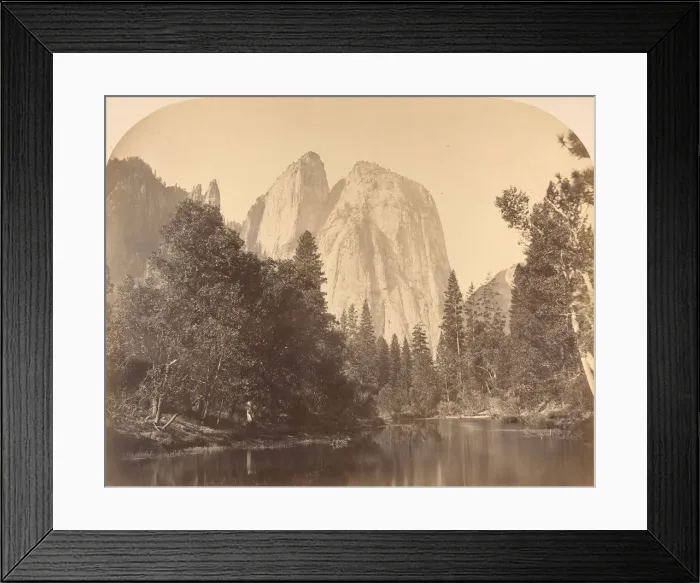 Framed Print : Cathedral Rock, River View, 1861. Creator: Carleton Emmons Watkins Framed Print : Cathedral Rock, River View, 1861. Creator: Carleton Emmons Watkins