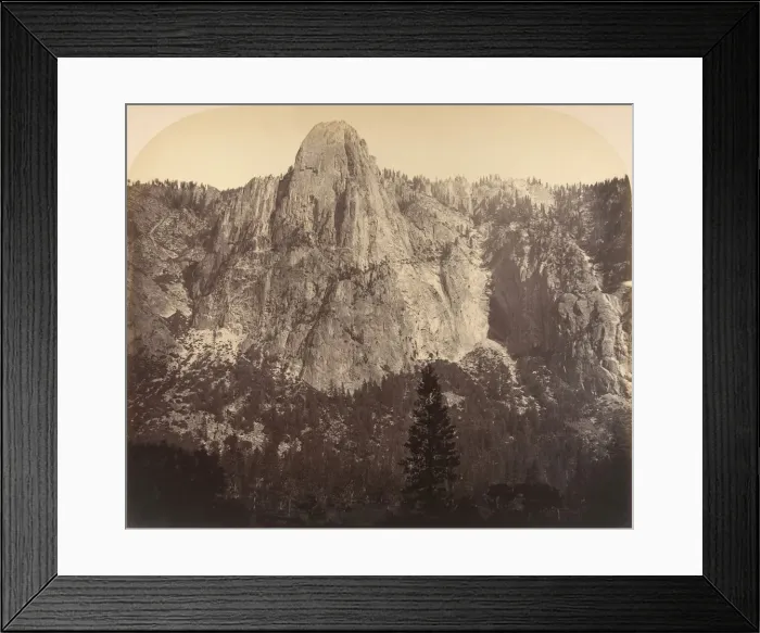 Framed Print : Sentinel. Front View: 3270 Feet. 1861. Creator: Carleton Emmons Watkins Framed Print : Sentinel. Front View: 3270 Feet. 1861. Creator: Carleton Emmons Watkins