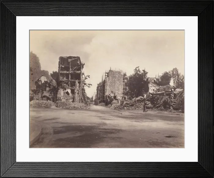 Framed Print : Maisons de la porte d Auteuil, May 1871. Creator: Charles Soulier Framed Print : Maisons de la porte d Auteuil, May 1871. Creator: Charles Soulier