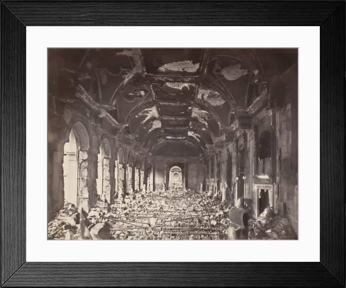 Framed Print : Grande Salle du Conseil d Etat, May 1871. Creator: Charles Soulier Framed Print : Grande Salle du Conseil d Etat, May 1871. Creator: Charles Soulier