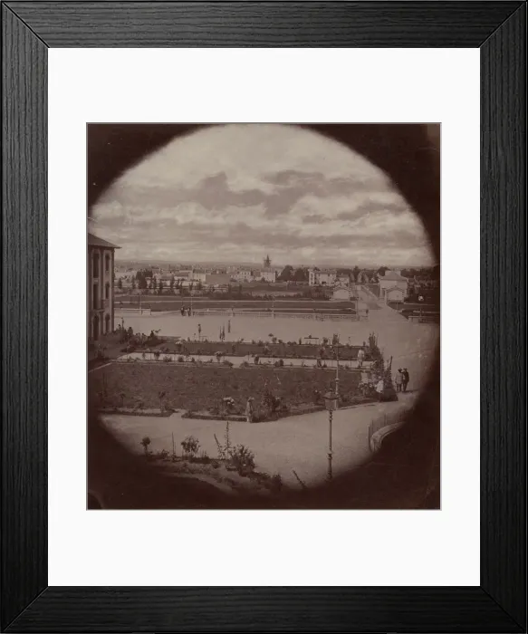 Framed Print : Asile imperiale de Vincennes, vue de Charenton, 1858-59. Creator: Charles Negre Framed Print : Asile imperiale de Vincennes, vue de Charenton, 1858-59. Creator: Charles Negre