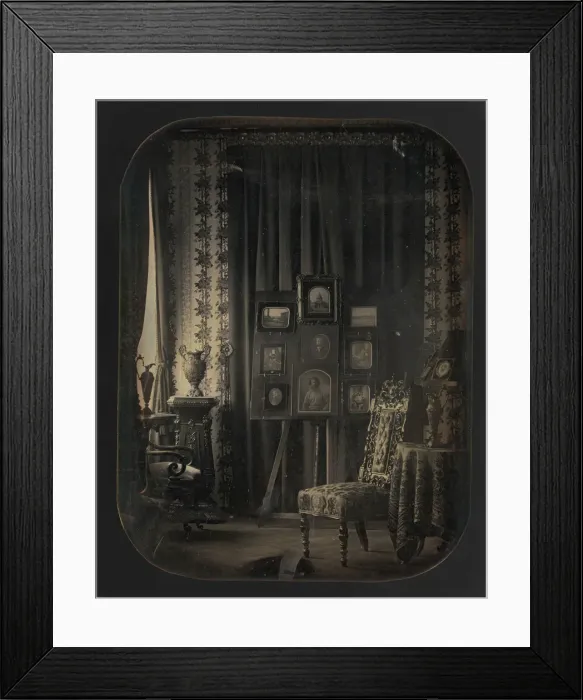 Framed Print : [The Salon of Baron Gros], 1850-57. Creator: Jean Baptiste Louis Gros