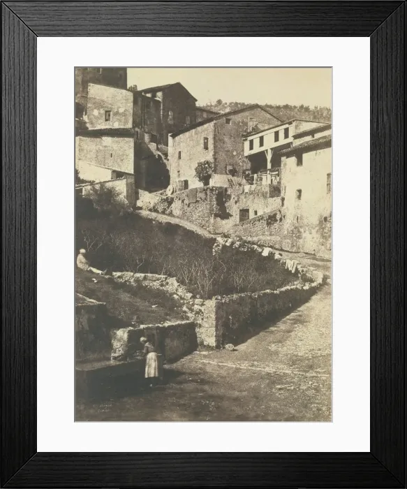 Framed Print : A Street in Grasse, 1852. Creator: Charles Negre Framed Print : A Street in Grasse, 1852. Creator: Charles Negre