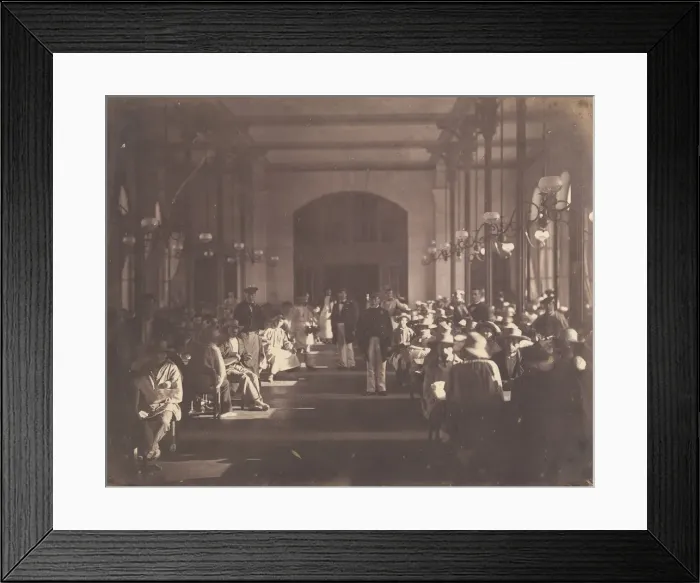 Framed Print : The Refectory of the Imperial Asylum at Vincennes, 1858-59. Creator: Charles Negre Framed Print : The Refectory of the Imperial Asylum at Vincennes, 1858-59. Creator: Charles Negre