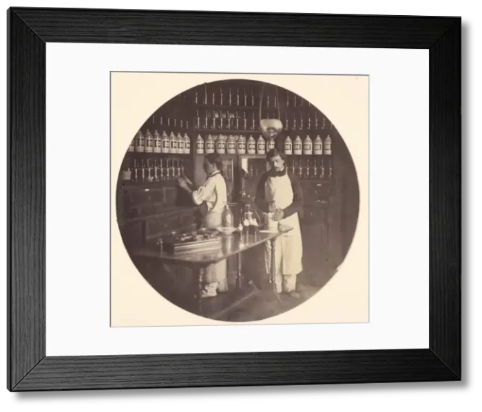 Framed Print : Asile Imperiale de Vincennes, la pharmacie, 1858-59. Creator: Charles Negre Framed Print : Asile Imperiale de Vincennes, la pharmacie, 1858-59. Creator: Charles Negre