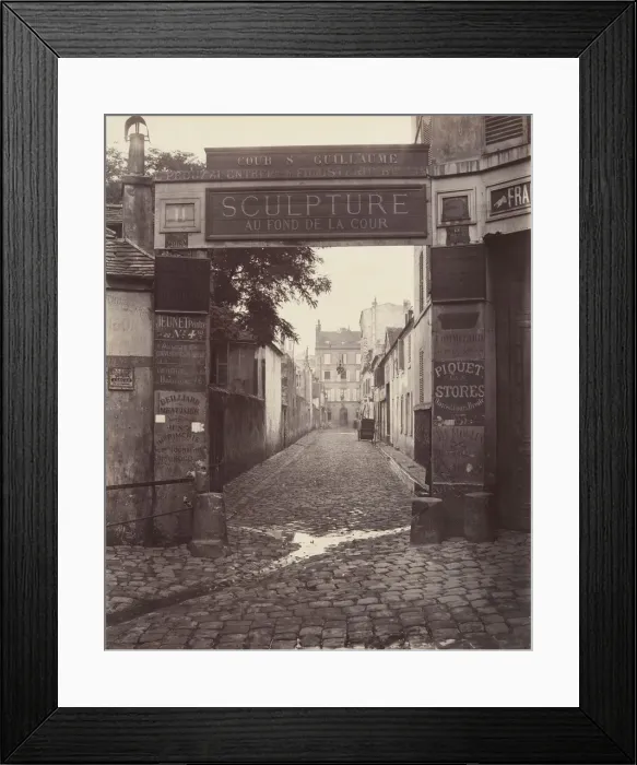 Framed Print : Cour Saint-Guillaume, ca. 1865. Creator: Charles Marville Framed Print : Cour Saint-Guillaume, ca. 1865. Creator: Charles Marville