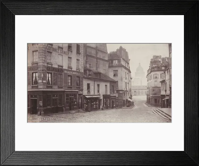 Framed Print : Rue du Haut-Pave (Pantheon in Distance), 1865-69. Creator: Charles Marville Framed Print : Rue du Haut-Pave (Pantheon in Distance), 1865-69. Creator: Charles Marville