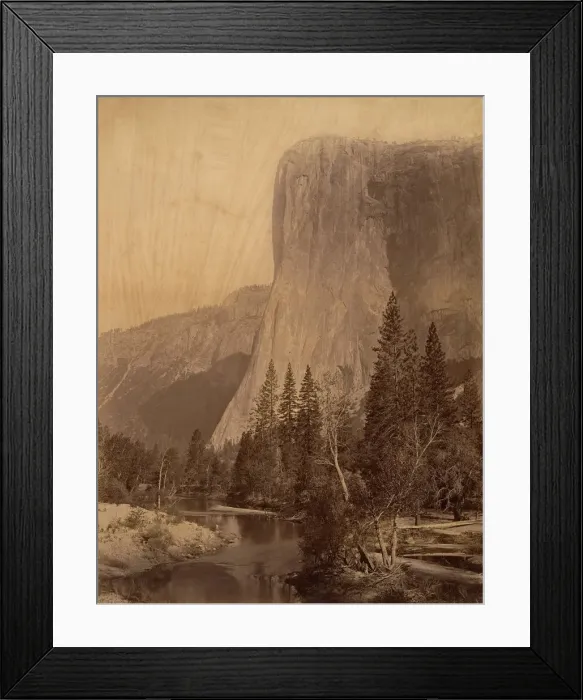 Framed Print : El Capitan, Yosemite, 1865-66. Creator: Carleton Emmons Watkins Framed Print : El Capitan, Yosemite, 1865-66. Creator: Carleton Emmons Watkins