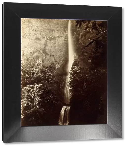 Multnomah Falls Cascade, Columbia River, 1867. Creator: Carleton Emmons Watkins