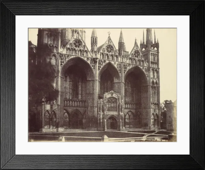 Framed Print : West Front - Peterboro, 1856. Creator: Alfred Capel-Cure Framed Print : West Front - Peterboro, 1856. Creator: Alfred Capel-Cure