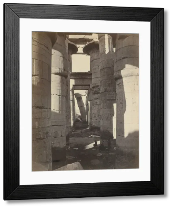 Framed Print : Haute-Egypt, Salle Hypostyle a Karnak, ca. 1870. Creator: Adolphe Braun Framed Print : Haute-Egypt, Salle Hypostyle a Karnak, ca. 1870. Creator: Adolphe Braun