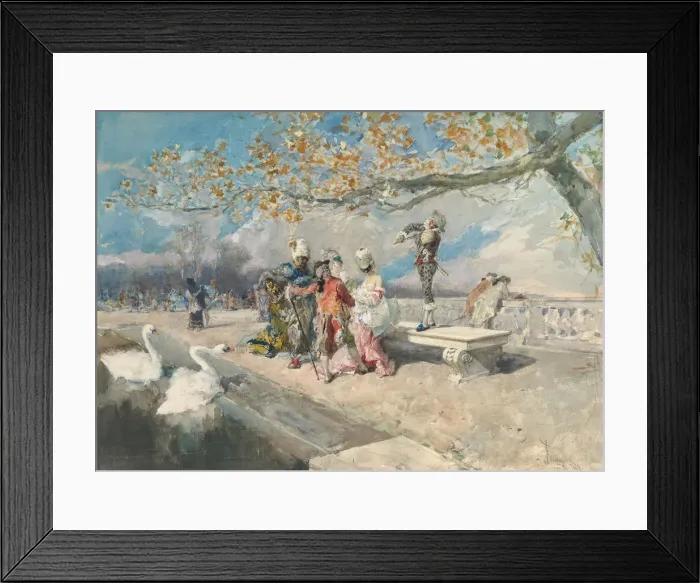 Framed Print : Masquerade, mid-19th century. Creator: Mariano Jose Maria Bernardo Fortuny y Carbo Framed Print : Masquerade, mid-19th century. Creator: Mariano Jose Maria Bernardo Fortuny y Carbo