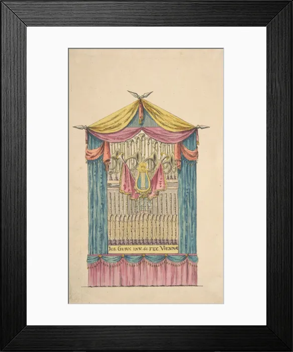 Framed Print : Design for a Fanciful Organ, late 18th-early 19th century. Creator: Joseph Ignaz Gurk Framed Print : Design for a Fanciful Organ, late 18th-early 19th century. Creator: Joseph Ignaz Gurk