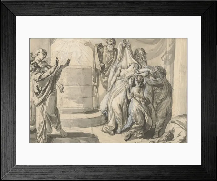 Framed Print : An Antique Sacrificial Scene; verso: Sketch of a Group of People, 1779 (?) Framed Print : An Antique Sacrificial Scene; verso: Sketch of a Group of People, 1779 (?)