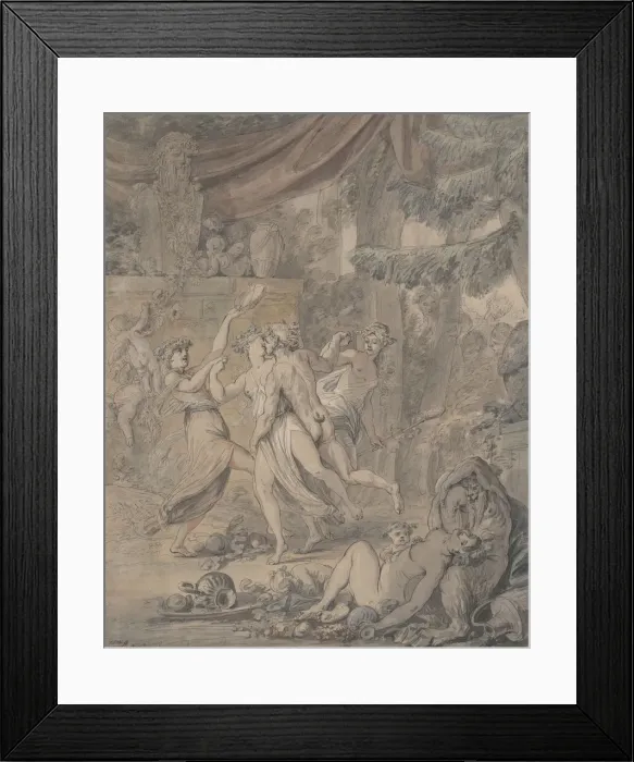 Framed Print : Bacchanale, 1767. Creator: Jean-Michel Moreau Framed Print : Bacchanale, 1767. Creator: Jean-Michel Moreau