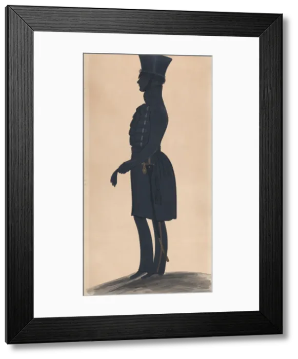 Framed Print : Colonel H. J. Daniell, full length to the left, 1827-44. Creator: George Angelo Crowhurst Framed Print : Colonel H. J. Daniell, full length to the left, 1827-44. Creator: George Angelo Crowhurst