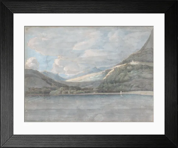 Framed Print : View of Lake Como, August 27, 1781. Creator: Francis Towne Framed Print : View of Lake Como, August 27, 1781. Creator: Francis Towne