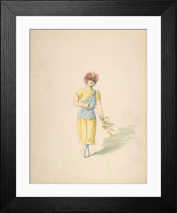 Framed Print : Costume for a Youth in Yellow and Blue, n. d Creator: Charles Bianchini Framed Print : Costume for a Youth in Yellow and Blue, n. d Creator: Charles Bianchini