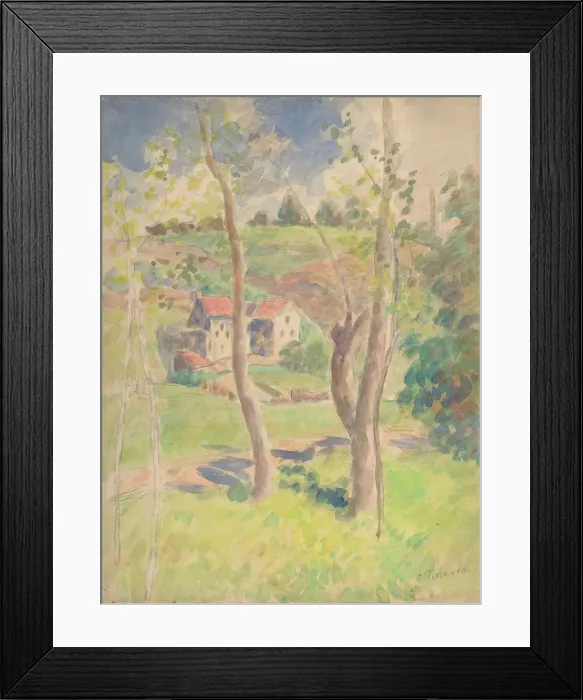 Framed Print : Landscape, second half 19th century. Creator: Camille Pissarro Framed Print : Landscape, second half 19th century. Creator: Camille Pissarro