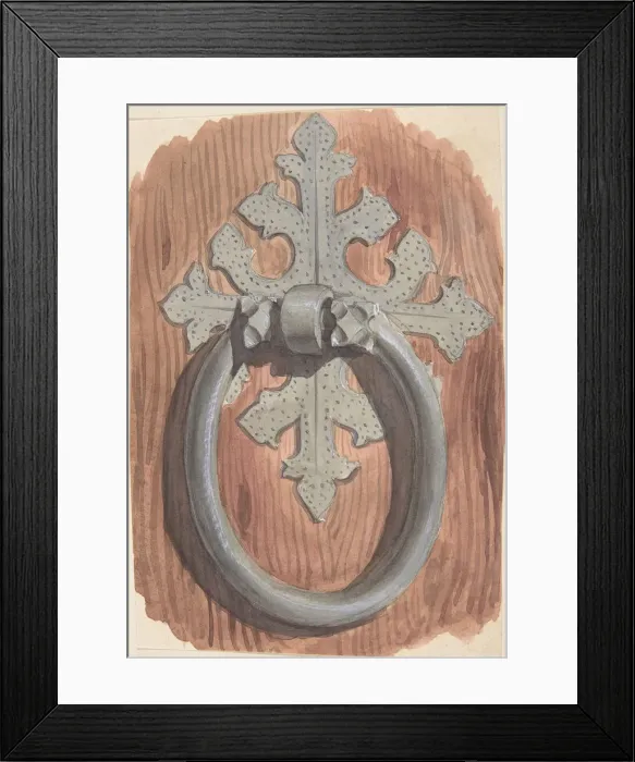 Framed Print : Door-ring, second half 19th century. Creator: Anon Framed Print : Door-ring, second half 19th century. Creator: Anon