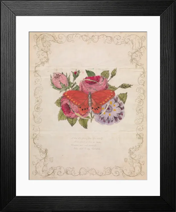 Framed Print : Valentine, 1841. Creator: Anon Framed Print : Valentine, 1841. Creator: Anon