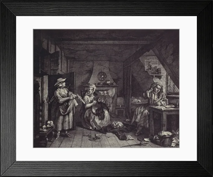 Framed Print : [photo-reproduction of Hogarths print illustrating the Dunciad, Book I, line III]