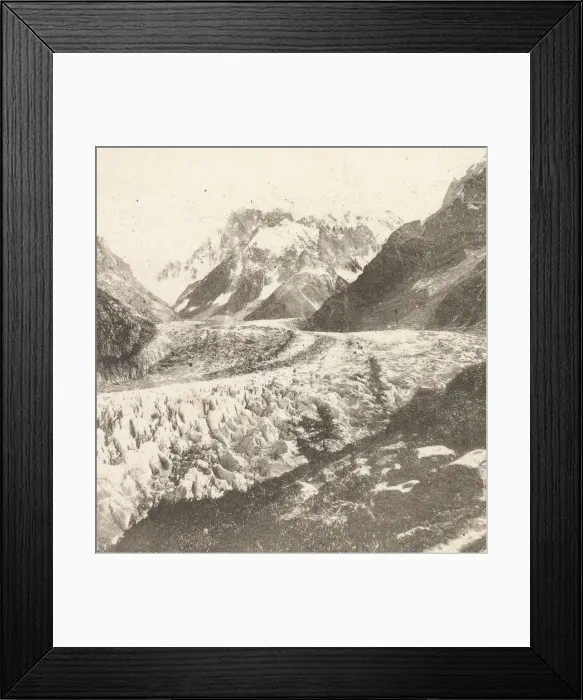 Framed Print : Mer de Glace from Montanvert, 1852. 1852. Creator: William Henry Fox Talbot