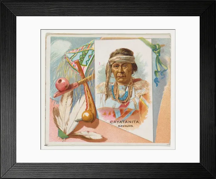Framed Print : Cayatanita, Navajos, from the American Indian Chiefs series (N36) for Allen & Framed Print : Cayatanita, Navajos, from the American Indian Chiefs series (N36) for Allen &