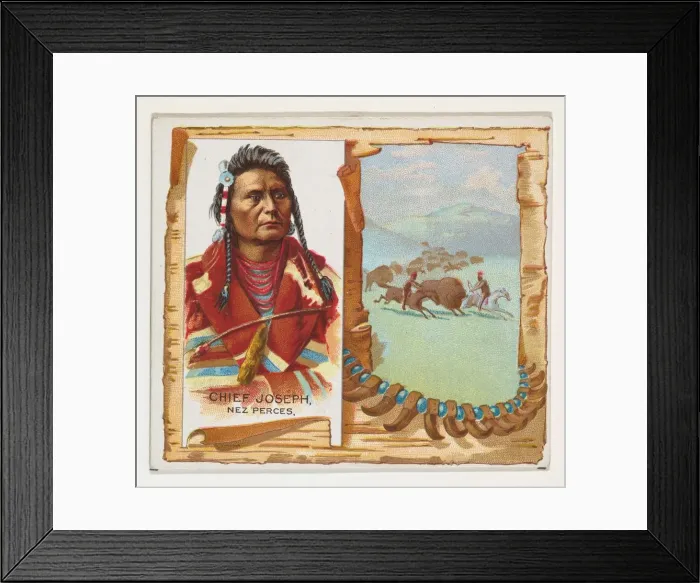 Framed Print : Chief Joseph, Nez Perces, from the American Indian Chiefs series (N36) for Allen & Framed Print : Chief Joseph, Nez Perces, from the American Indian Chiefs series (N36) for Allen &