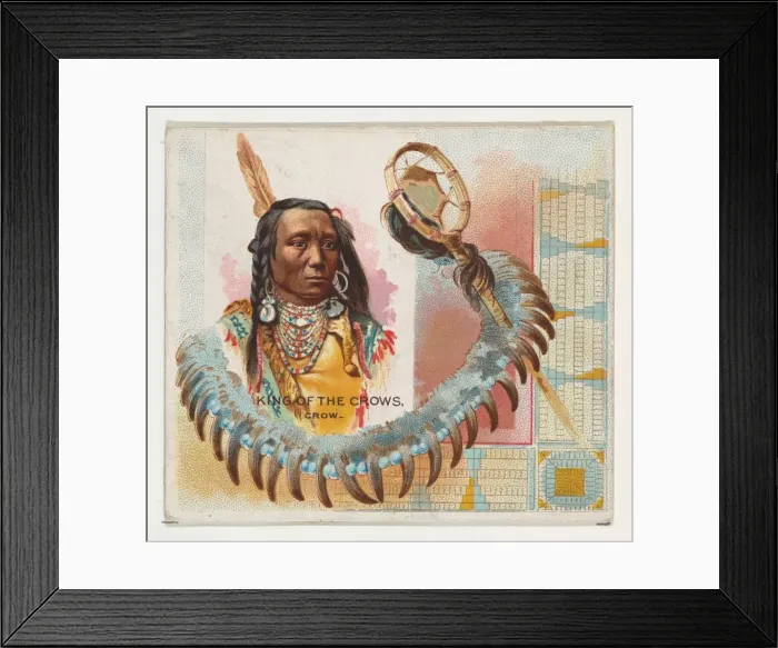 Framed Print : King of the Crows, Crow, from the American Indian Chiefs series (N36) for Allen & Framed Print : King of the Crows, Crow, from the American Indian Chiefs series (N36) for Allen &