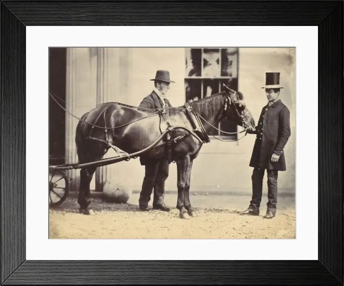 Framed Print : Reverend L. C. Cure and His Pony, 1859. Creator: Alfred Capel-Cure Framed Print : Reverend L. C. Cure and His Pony, 1859. Creator: Alfred Capel-Cure