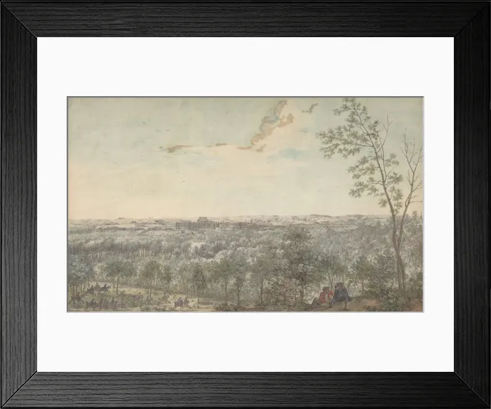 Framed Print : Versailles Seen from the Southwest, 1779. Creator: Louis Nicolas de Lespinasse Framed Print : Versailles Seen from the Southwest, 1779. Creator: Louis Nicolas de Lespinasse