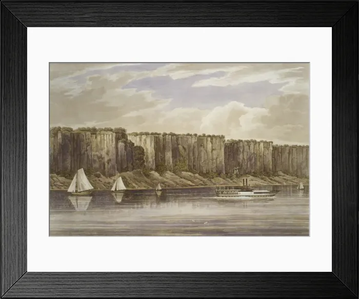 Framed Print : Palisades (No. 19, Hudson River Portfolio), 1823-24. Creator: John Hill Framed Print : Palisades (No. 19, Hudson River Portfolio), 1823-24. Creator: John Hill