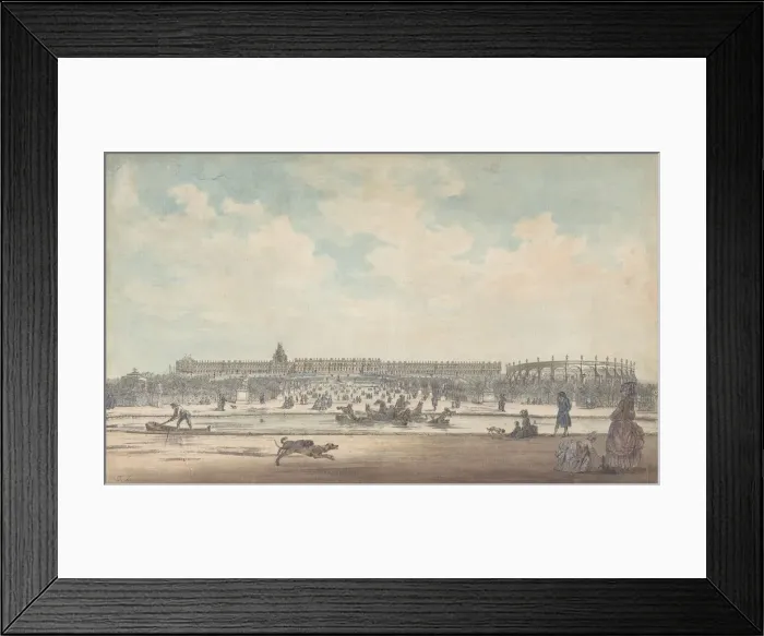 Framed Print : The Chateau de Versailles Seen from the Gardens, 1779 Framed Print : The Chateau de Versailles Seen from the Gardens, 1779