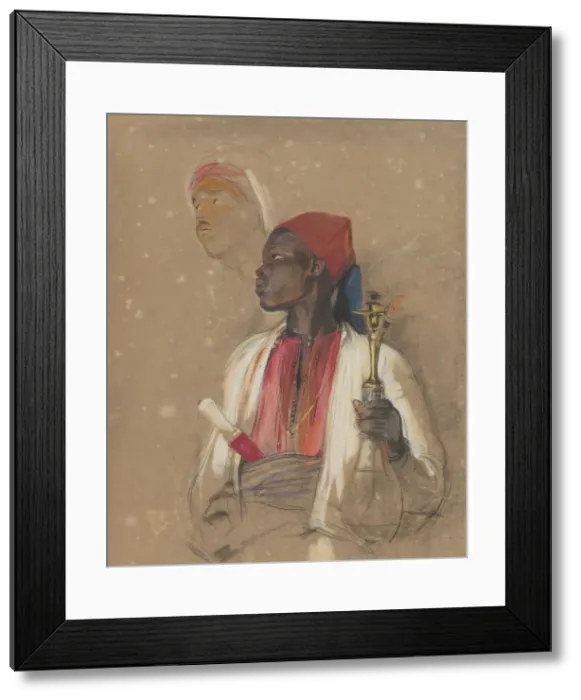 Framed Print : Study for The Pipe Bearer, 1841-51. Creator: John Frederick Lewis Framed Print : Study for The Pipe Bearer, 1841-51. Creator: John Frederick Lewis