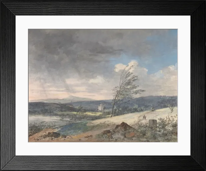Framed Print : Windswept Landscape, n. d Creator: Louis Gabriel Moreau Framed Print : Windswept Landscape, n. d Creator: Louis Gabriel Moreau