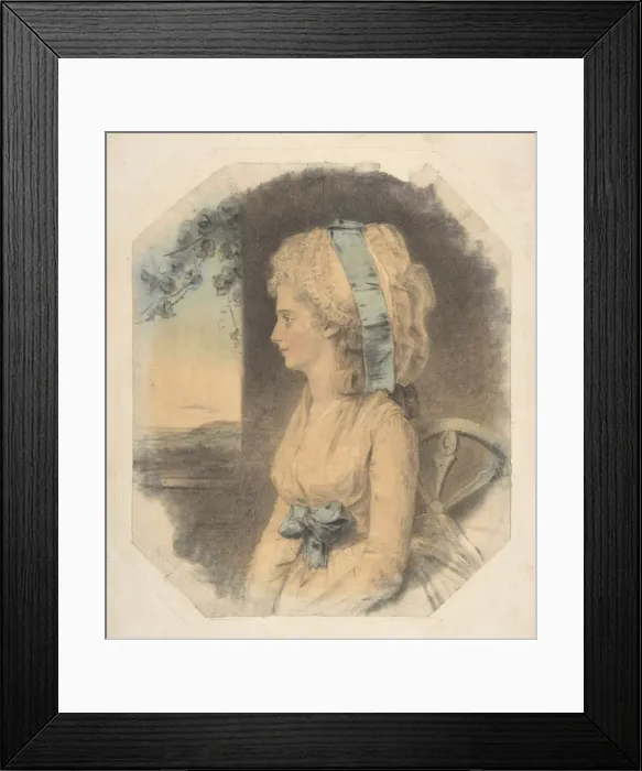 Framed Print : Miss Mary Cruikshank, only sister of James Cruikshank, 1781. Creator: John Downman Framed Print : Miss Mary Cruikshank, only sister of James Cruikshank, 1781. Creator: John Downman