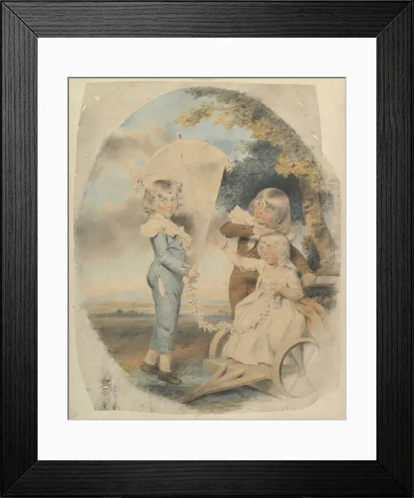 Framed Print : The Dyson Children, 1787. Creator: John Downman Framed Print : The Dyson Children, 1787. Creator: John Downman