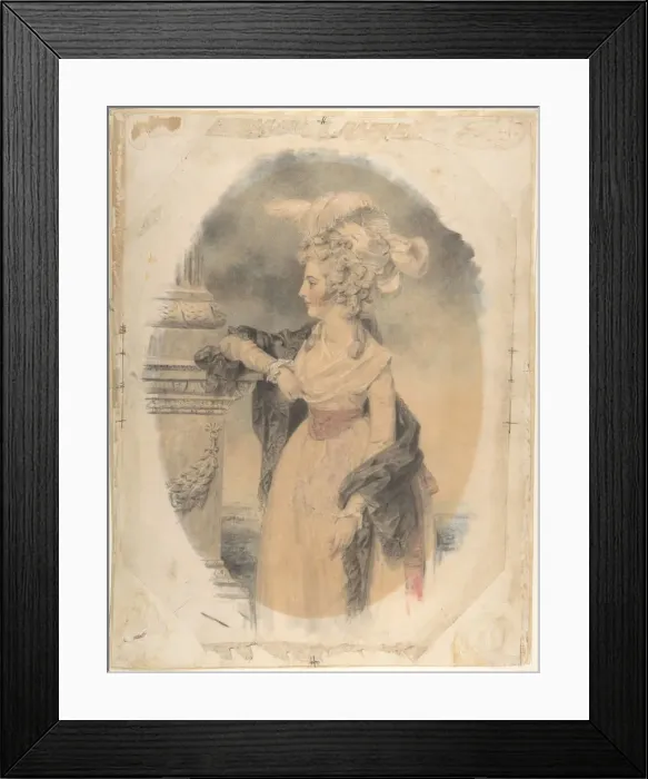 Framed Print : Elizabeth Ford, later Lady Colville of Culross, 1785. Creator: John Downman Framed Print : Elizabeth Ford, later Lady Colville of Culross, 1785. Creator: John Downman