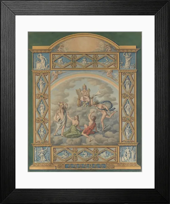 Framed Print : Weekly Calendar, 1822. Creator: Joseph Anton Koch Framed Print : Weekly Calendar, 1822. Creator: Joseph Anton Koch