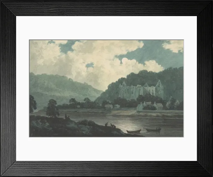 Framed Print : Tintern Abbey by Moonlight, ca. 1789. Creator: John Warwick Smith