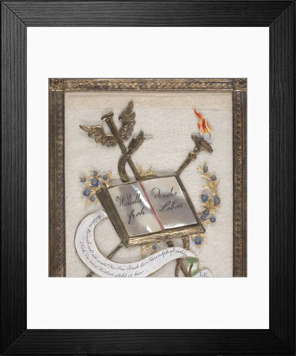 Framed Print : Greeting Card... ca. 1825. Creator: Johannes Endletzberger Framed Print : Greeting Card... ca. 1825. Creator: Johannes Endletzberger