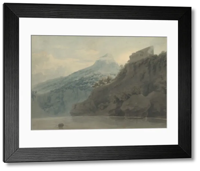 Framed Print : On the Gulf of Salerno near Vietri, September 1782 or later. Creator: John Robert Cozens Framed Print : On the Gulf of Salerno near Vietri, September 1782 or later. Creator: John Robert Cozens