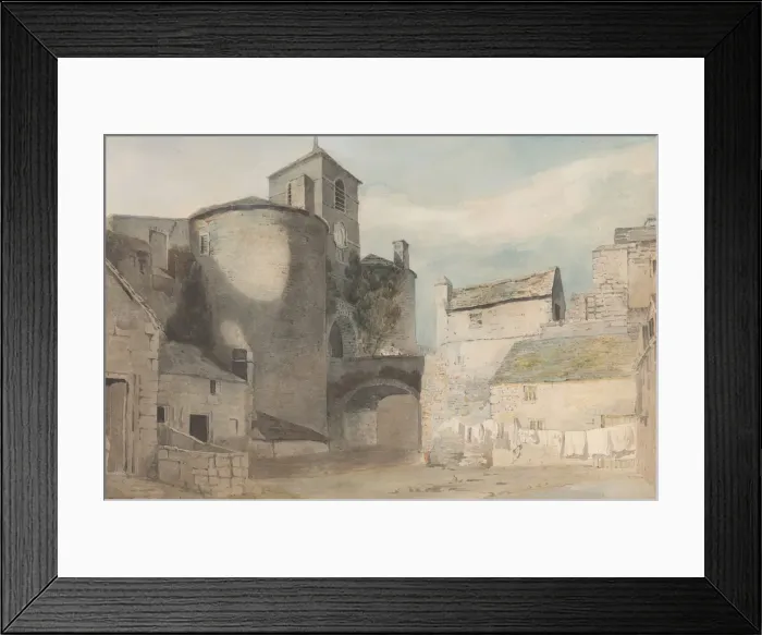 Framed Print : Fortified Entrance to a Welsh Town (East Gate of Caernarvon), ca. 1802 Framed Print : Fortified Entrance to a Welsh Town (East Gate of Caernarvon), ca. 1802