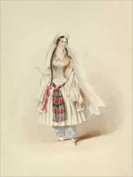 Costume Study for Blonde in the Abduction from the Seraglio by W. A