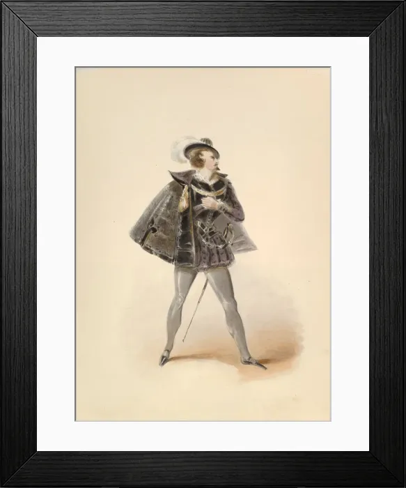 Framed Print : Costume Study for Belmonte in the Abduction from the Seraglio by W. A Framed Print : Costume Study for Belmonte in the Abduction from the Seraglio by W. A