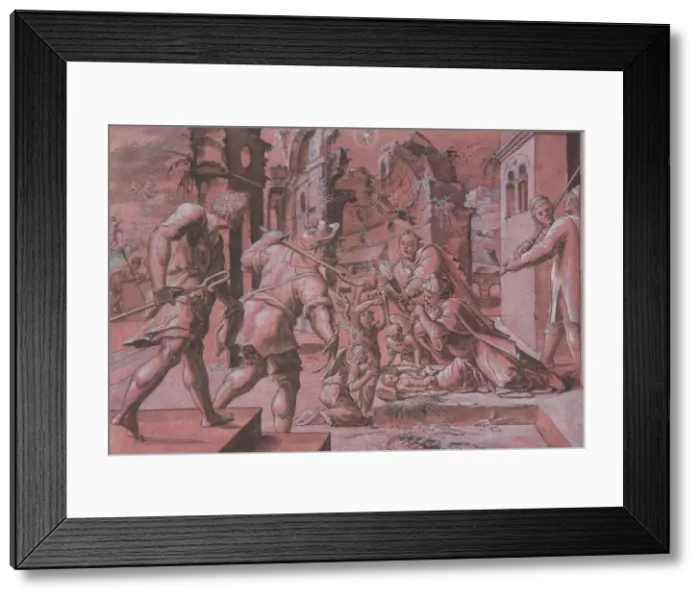 Framed Print : Adoration of the Shepherds, 1540-60. Creator: Master Of The Liechtenstein Adoration Framed Print : Adoration of the Shepherds, 1540-60. Creator: Master Of The Liechtenstein Adoration